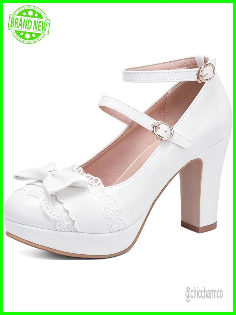 Lolita Mary Jane Platform Heels - Kawaii Bow Strappy Pump